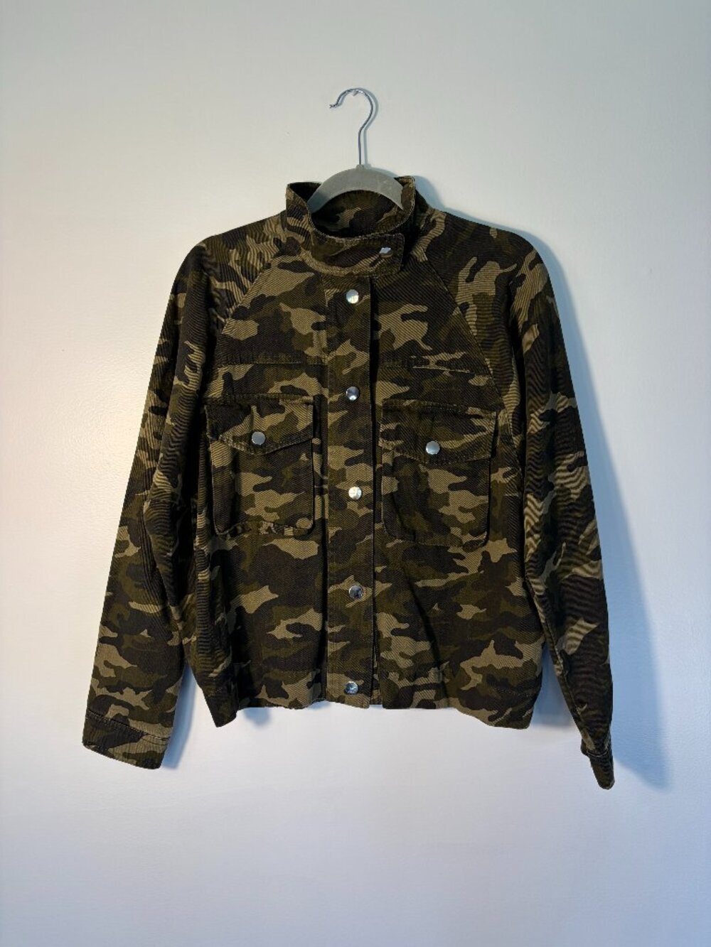 Forever 21 Camo Oversized Bomber Jacket